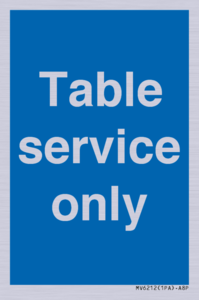 Table service only